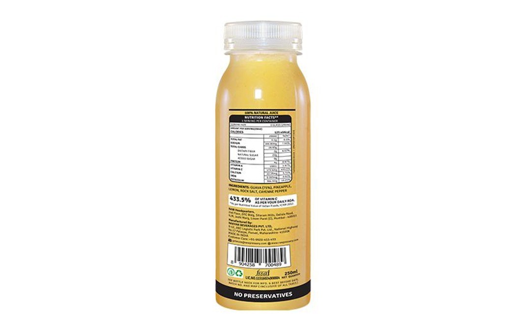 Raw Pressery Guava Juice    Bottle  250 millilitre